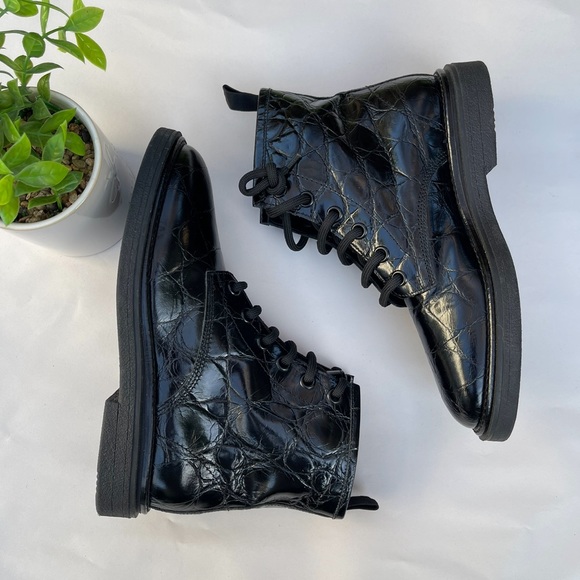 AGL Moreen lace-up boots black leather size 37.5 / 7.5 New - Picture 11 of 12